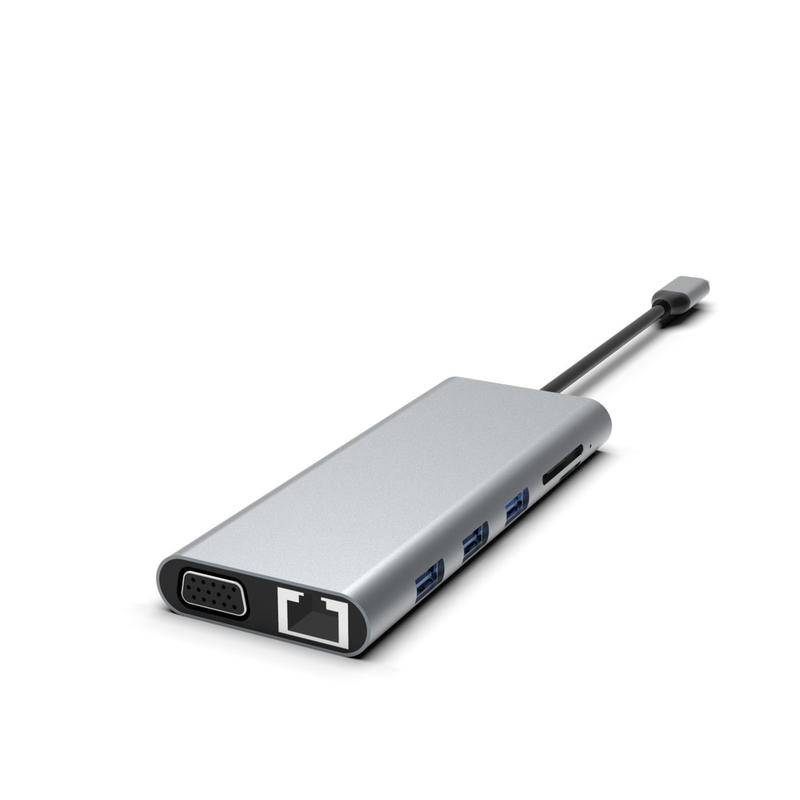 5-w-1 USB C Hub z Ethernetem USB A Rj45 Adapter Type C Docking Station MacBook