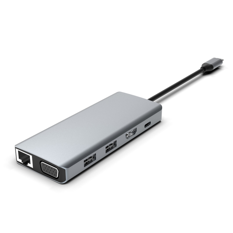 11-w-1 USB C Docking Station Multiport Hub HDMI 4K 60Hz SD/TF Card Reader 3*USB 3.0/100W Moc