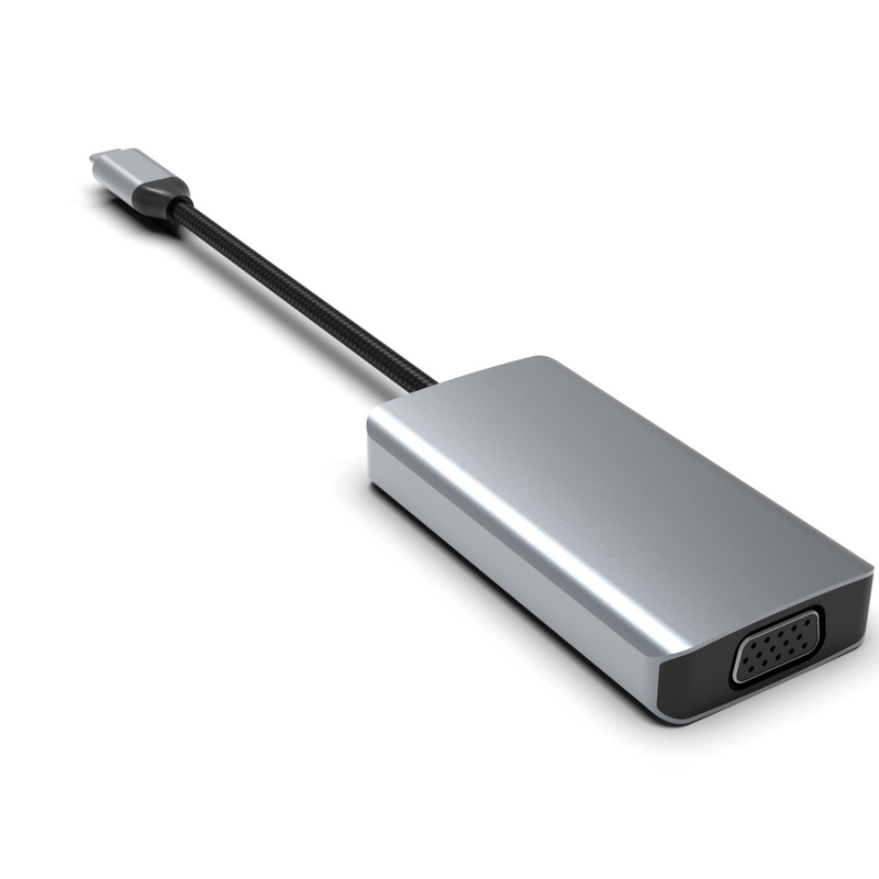 Mini 4 w 1 adapter USB C Type C Hub z USB 3.0 HDMI VGA USB-C PD ładowanie
