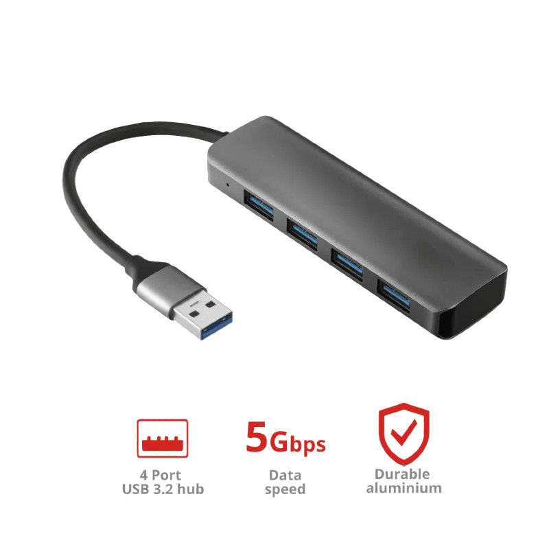 Adapter USB A Usb C USB A 3.0x4 Hub Do ustawień pulpitu Łatwy transfer danych