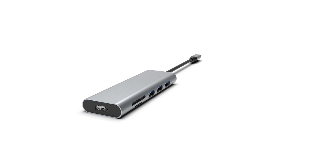 Typ C Adapter USB C Multiport Adapter Hub Z Ethernetem 4K HDMI 3 USB 3.0 Porty 100W PD Kompatybilne