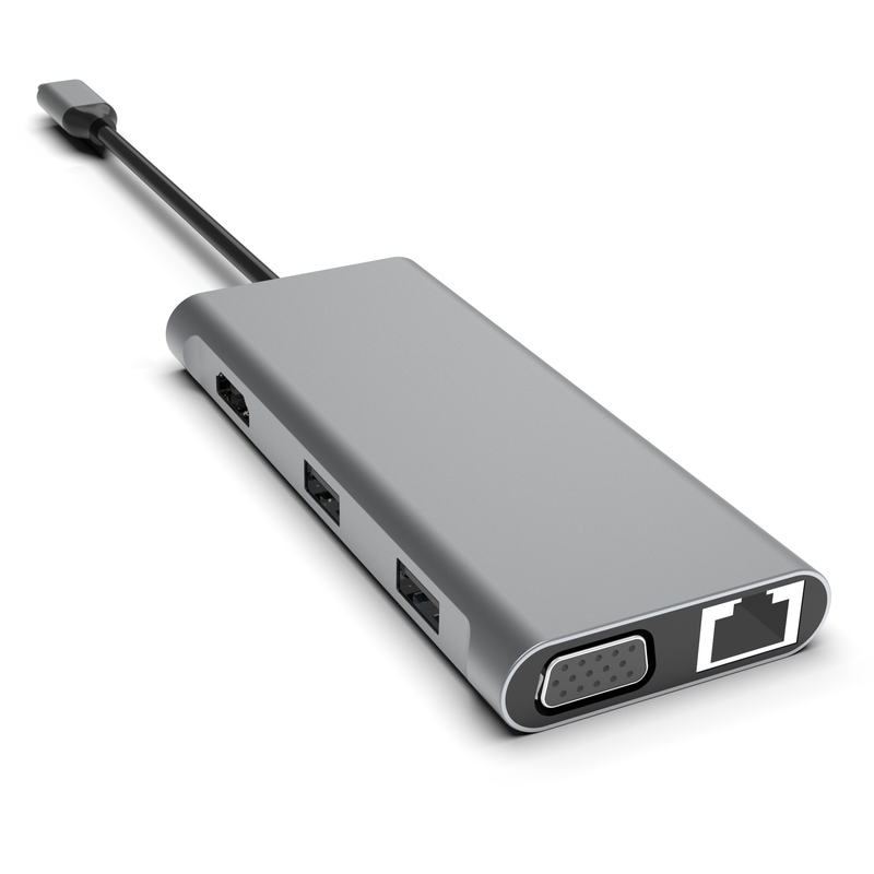 12 w 1 USB C Hub Triple Display Docking Station Dual HDMI VGA USB C& A Data Port Dock