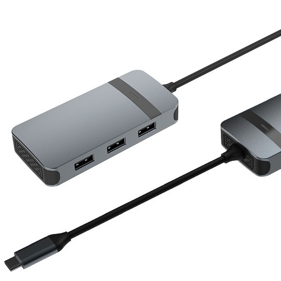 5 w 1 Aluminium USB typu C Hub z wieloma portami 5Gbps Przesyłanie danych Szybkość 3.5mm jack audio