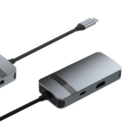 5 w 1 Aluminium USB typu C Hub z wieloma portami 5Gbps Przesyłanie danych Szybkość 3.5mm jack audio