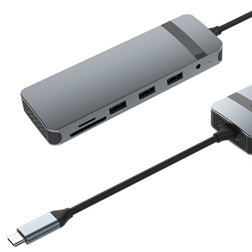 10 w 1 USB C Dock USB Hub z 4K HDMI USB C do USB Multiport Adapter dla laptopa i notebooka