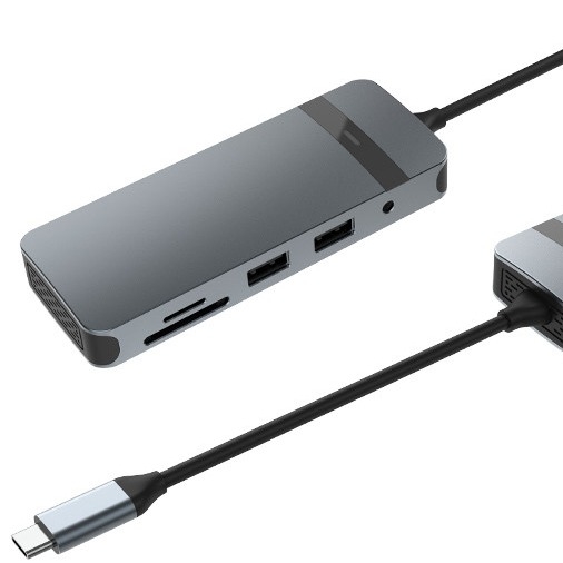 8 w 1 Docking Station USB C Hub Plug and Play z 4K HDMI RJ45 dla laptopów Macbook