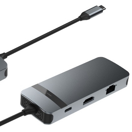 8 w 1 Docking Station USB C Hub Plug and Play z 4K HDMI RJ45 dla laptopów Macbook