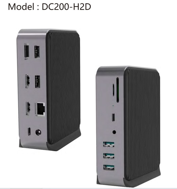 Gigabit Ethernet Usb Type C Docking Station Hub ładowania z rozdzielczością HDMI 4K