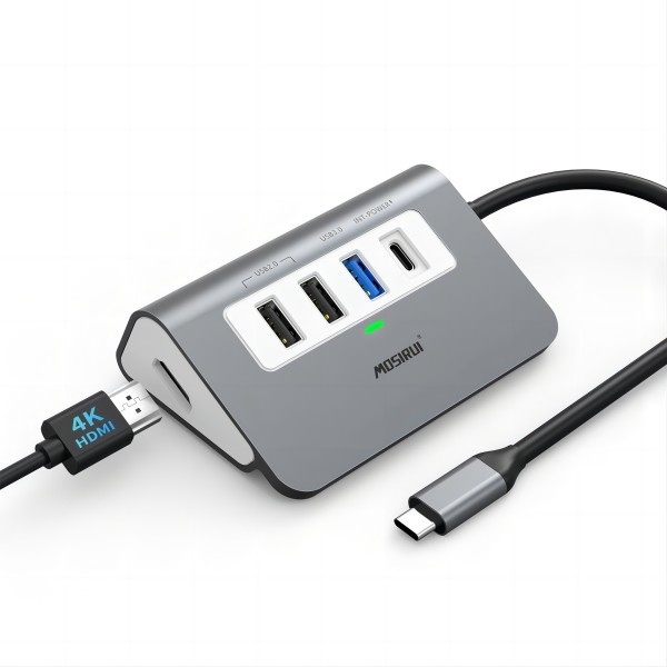 Usb C 4 w 1 Multiport Adapter z portami USB 3.0 4K HDMI dla laptopów