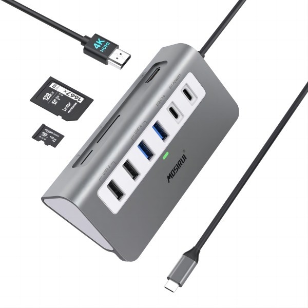 10/100/1000 Mbps Ethernet Adapter USB C Kompatybilny z systemami Windows/ MacOS/ Android/ Linux Do 10 Gbps Przesyłania danych
