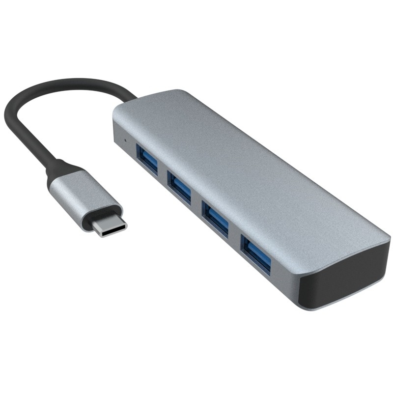 Usb C do 4 Port USB 3.0 Hub Expansion Dock USB Type-C do 4 USB 3.0 HUB Aluminium Alloy 5G Transmission