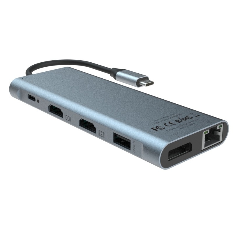6 w 1 USB C Hub Adapter typu C 4K HDMI 60hz Multiport Card Reader USB3.0 TF PD SD Reader