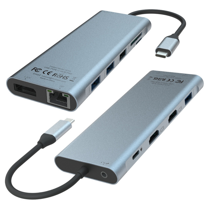 6 w 1 USB C Hub Adapter typu C 4K HDMI 60hz Multiport Card Reader USB3.0 TF PD SD Reader