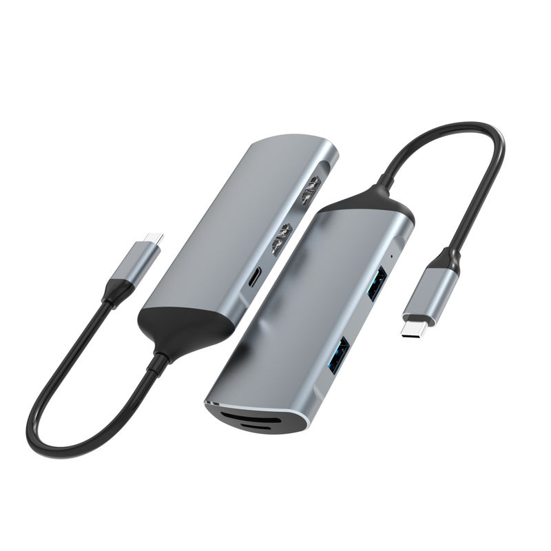 9 w 1 DisplayLink Docking Station Usb C Z Portem Audio Do Laptop PC Notebook