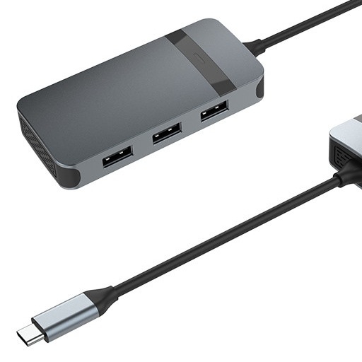 4 w 1HDMI USB UP Usb C Adapter do komputera przenośnego Zwiększone połączenie audio