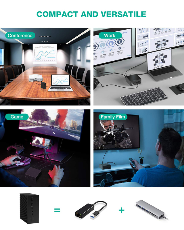 Stacja dokująca DisplayLink Do Macbook Pro Dual Monitors M1/M2 Windows 15 In 1 USB C 3.0 Laptop