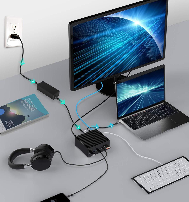 Stacja dokująca DisplayLink Do Macbook Pro Dual Monitors M1/M2 Windows 15 In 1 USB C 3.0 Laptop