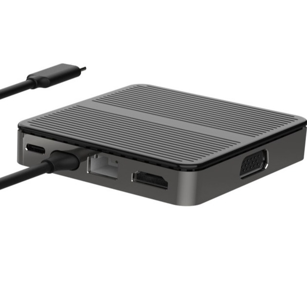 Kwadratowy czarny adapter USB C do USB Mac 6 w 1 USB C do USB A Hub Adapter OTG