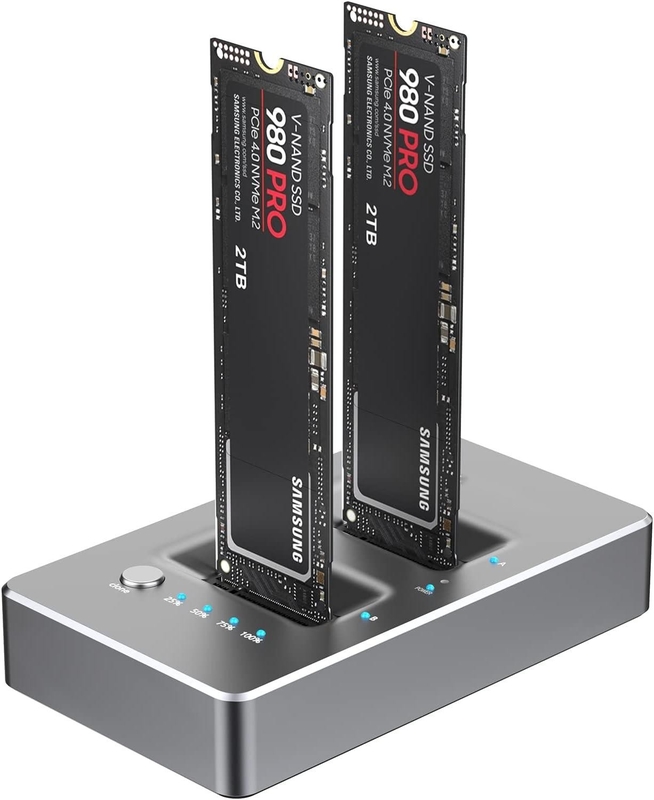 Niezależna stacja dokowania klonu zewnętrzny dysk twardy duplikator dok NVMe M.2 SSD wsparcie jeden klucz system kopii dysku