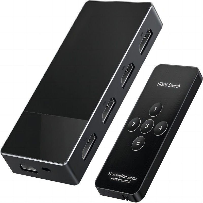 3 w 1 Out HDMI Switch Aluminium HDMI Splitter Z Remote HDMI Switcher Wspiera 4K 3D HD Monitor