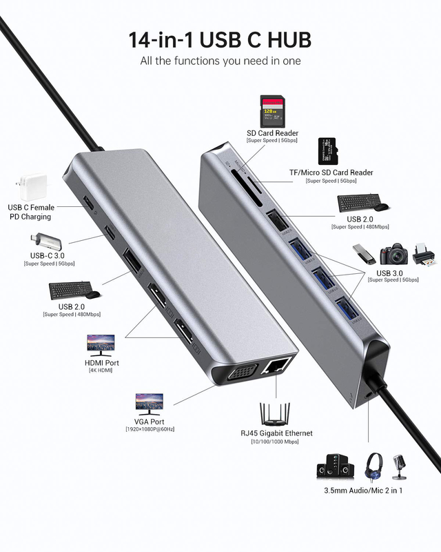 Rozszerzenie węzła USB 3.0 Typ A Węzeł danych od mężczyzny do kobiety z zasilaczem węzła USB C Extra Long