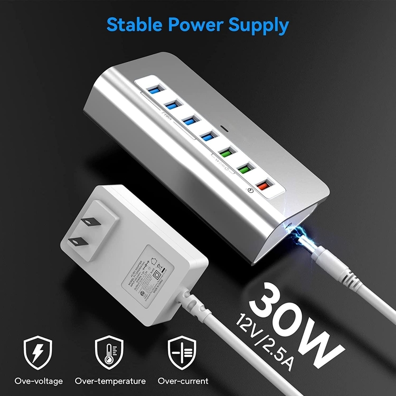 Adapter USB C 3.2 Hub Gen 2 Adapter USB C do USB Multiport 30W Zasilanie dla laptopa