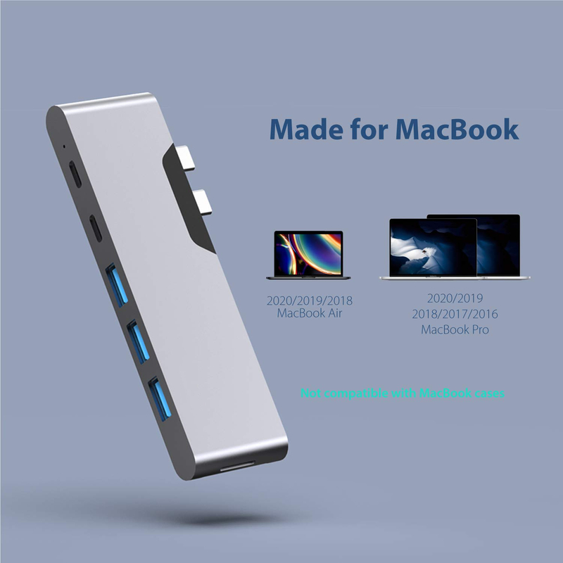 8 w 1 Dock Station Dual Usb C Adaptor zasilający Hub Czytnik kart Pro Pad Konwerter USB Hub dla Mac