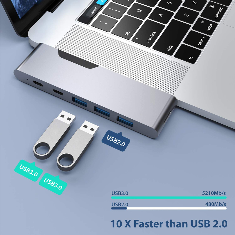 8 w 1 Dock Station Dual Usb C Adaptor zasilający Hub Czytnik kart Pro Pad Konwerter USB Hub dla Mac