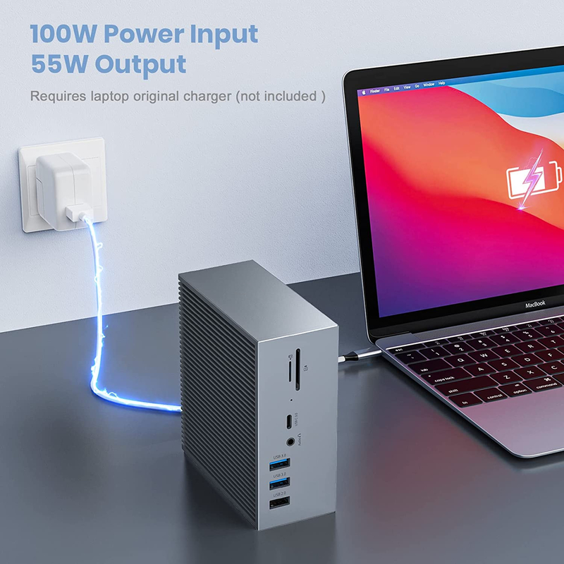 16 w 2 USB C Dual Monitor Thunderbolt Dock Triple Display 8 USB C/A Porty Ethernet