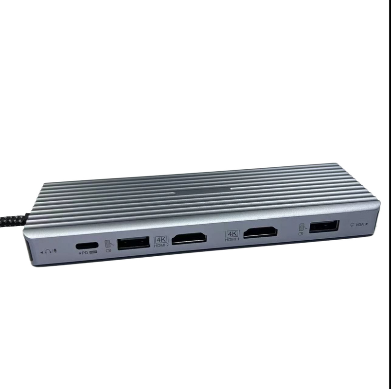 13 w 1 USB C Hub Docking Station Dual Display Triple Display z dźwiękiem