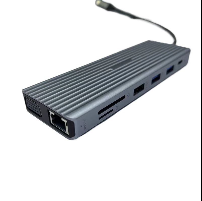 13 w 1 USB C Hub Docking Station Dual Display Triple Display z dźwiękiem