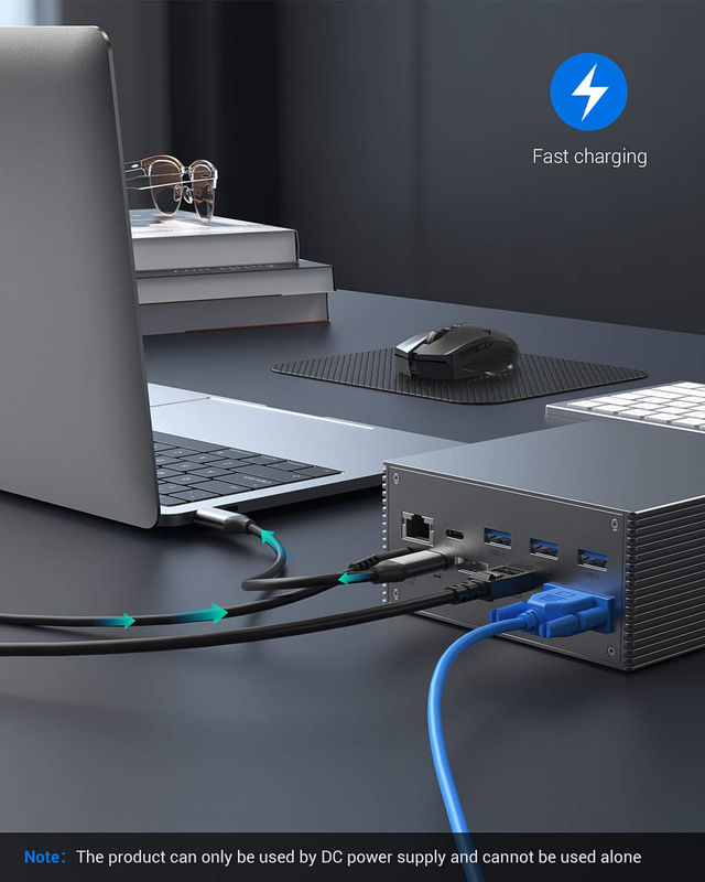 16 w 1 USB-C Docking Station PD 100W Szybkie ładowanie PC Host/USB 2.0/3.0 Hub/HDMI 4K60HZ /PD 4K/60HZ/RJ45 Gigabit
