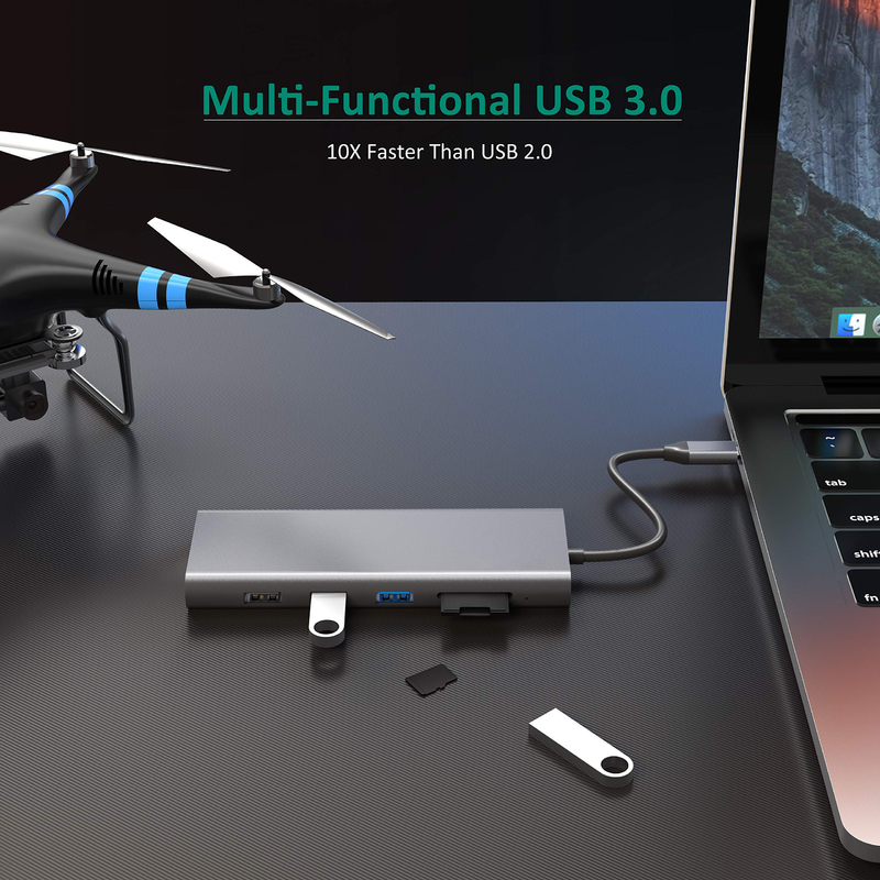 14 w 1 USB C Hub Docking Typ C Hub Usb Typ C HDMI 2 Triple Display Docking Station VGA 4K