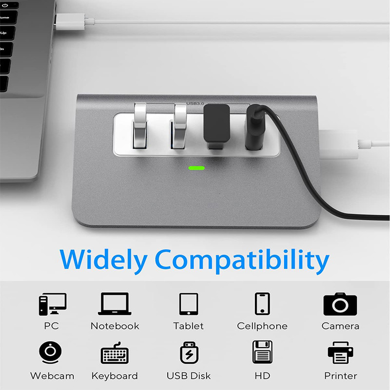 3.0 Rozszerzacz 4 portów USB-C Adapter Hub USB Dock HUB Splitter USB Universal Device Laptop