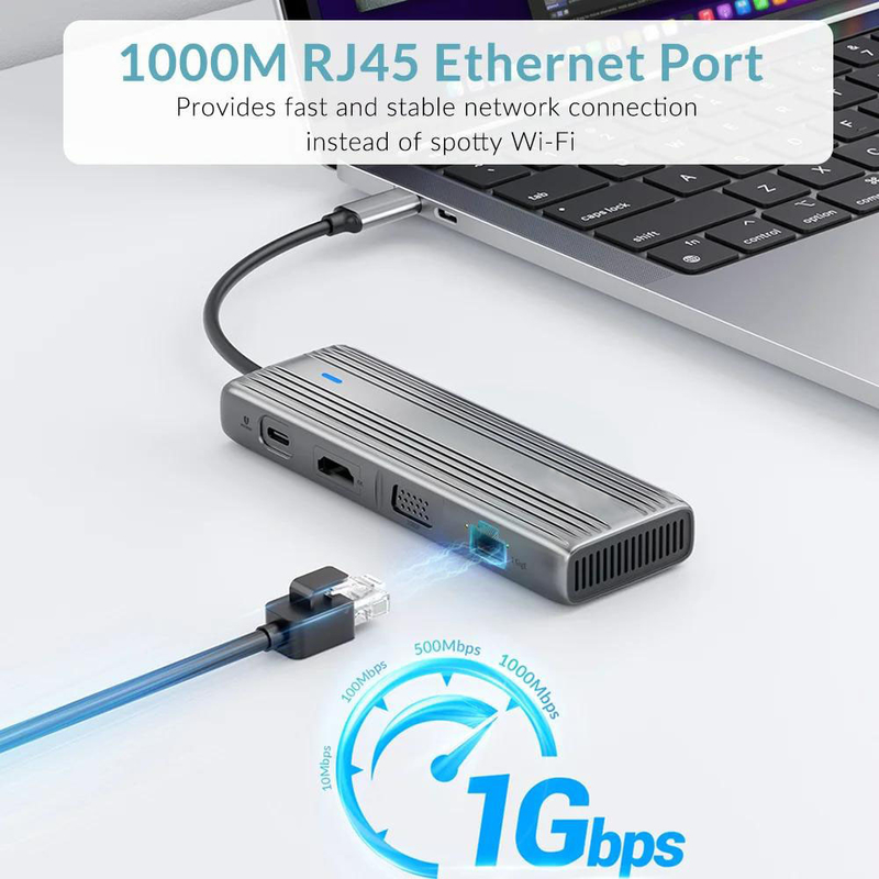 USB 3.1 10 w 1 Type-C Multiport Docking Station Hub z Gigabit Ethernet i 4K HD HDMI
