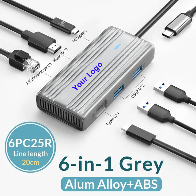 USB C Hub z 4K HDMI i USB 3.0 wysokiej prędkości Kompatybilny z Windows Mac