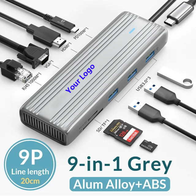 USB C Hub z 4K HDMI i USB 3.0 wysokiej prędkości Kompatybilny z Windows Mac