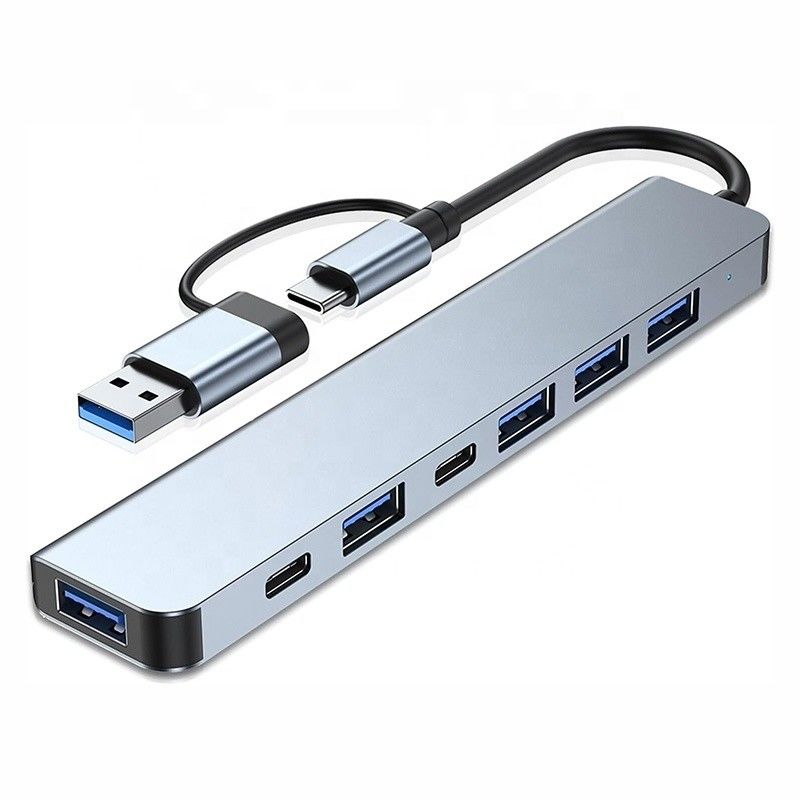 Stop aluminiowy 7 w 1 USB Splitter dla laptopa PC Desktop Akceptowalny OEM/ODM