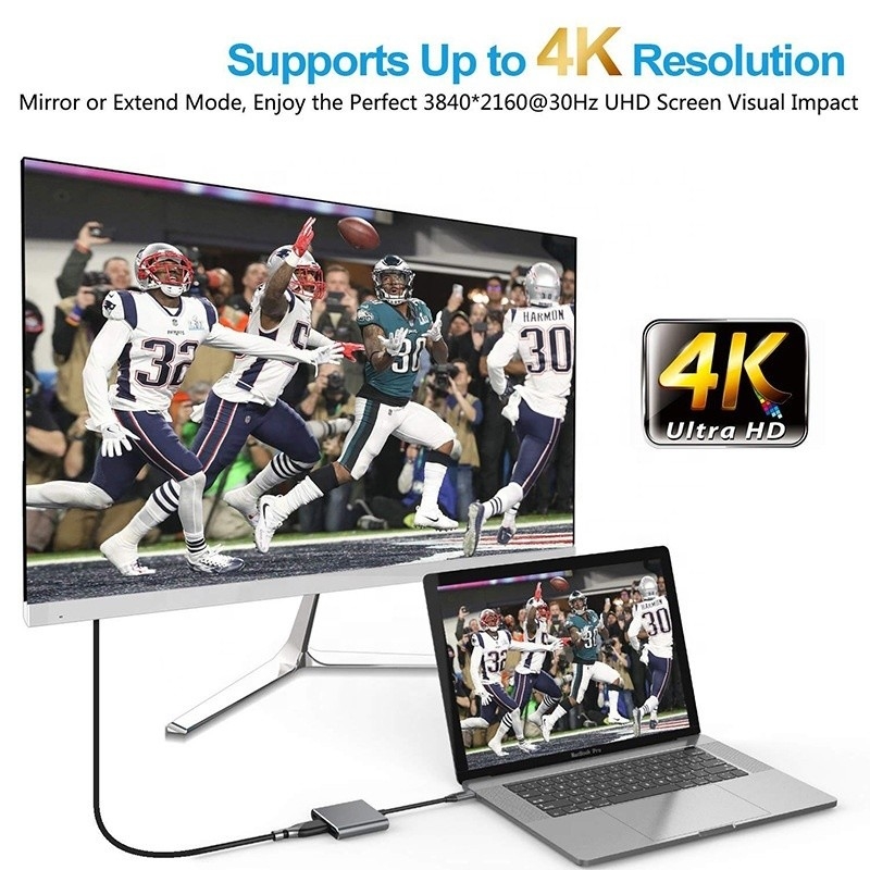 3-w-1 USB C Typ C Wielofunkcyjny węzeł do USB-C PD HDMI USB 3.0 Adapter Converter Cable