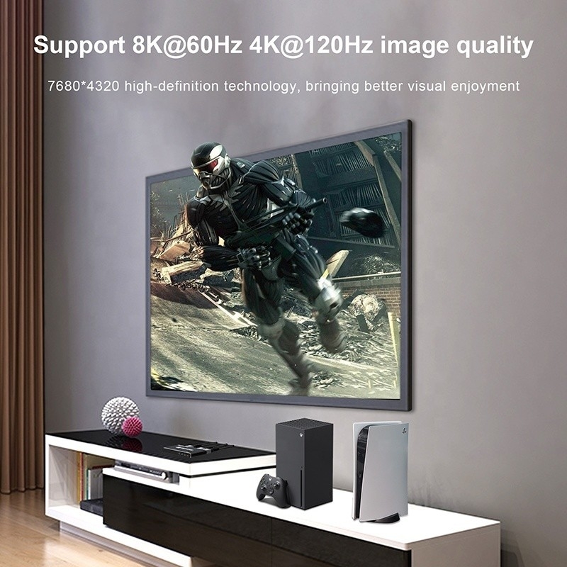 8K przełącznik HDMI 3 w 1 wsparcie 3 HDMI wejście 8K 60Hz 4K 120Hz zaawansowana technologia
