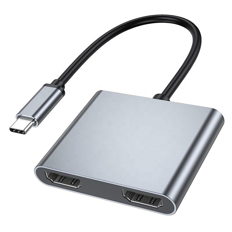 Typ C Mężczyzna do podwójnego HDMI Kobieta Thunderbolt 3 Kabel adaptera USB-C Multi-Monitor 4K 30Hz