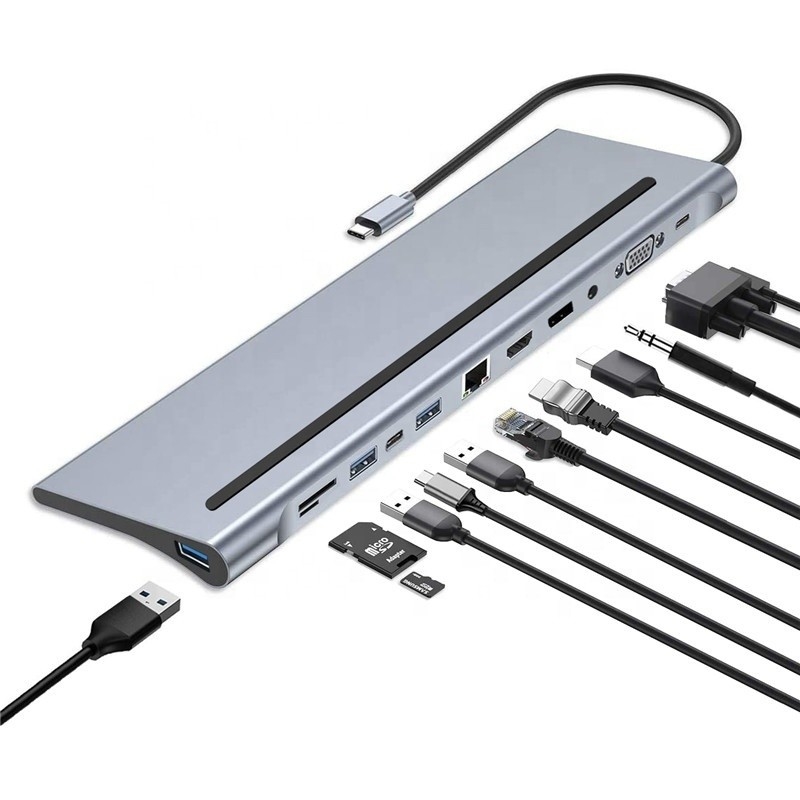 Interfejs USB C Wielofunkcyjny Type-C Dock z adapterem SD TF OEM/ODM Akceptowalny