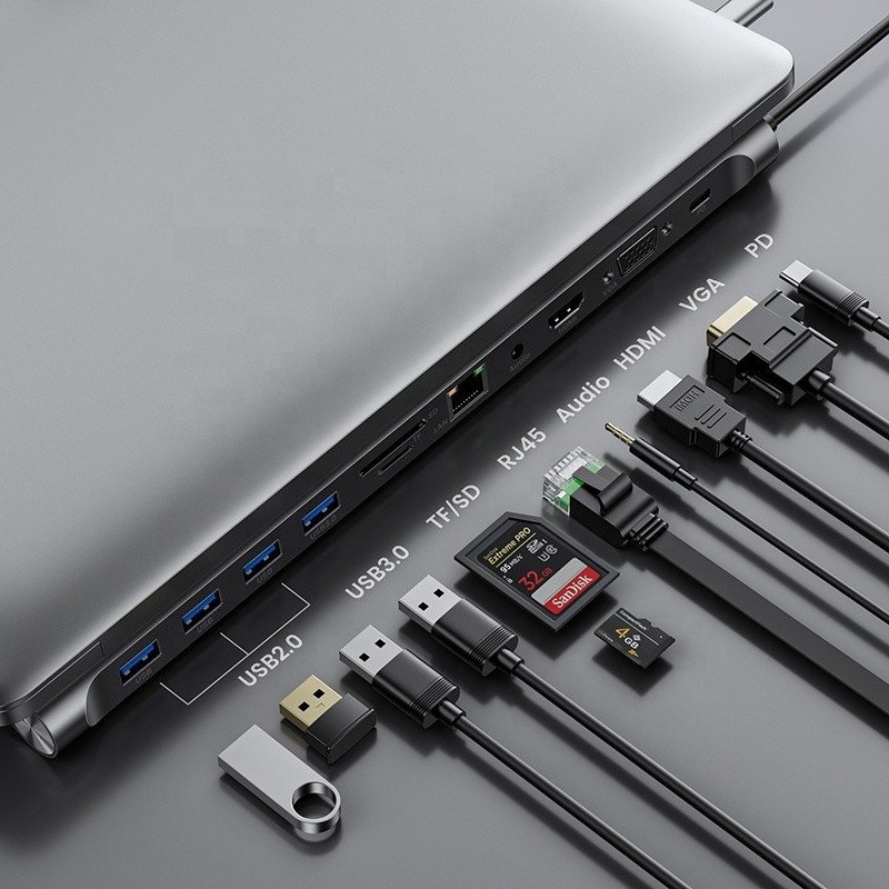 Wielofunkcyjny adapter USB typu C dla laptopów i telefonów komórkowych
