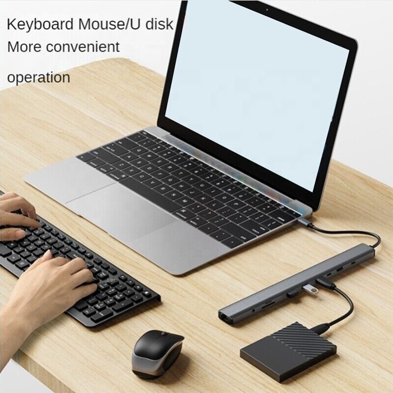 Interfejs USB 3.1 Typ 10 w 1 Hub typu C do szybkiego przesyłania danych i ładowania