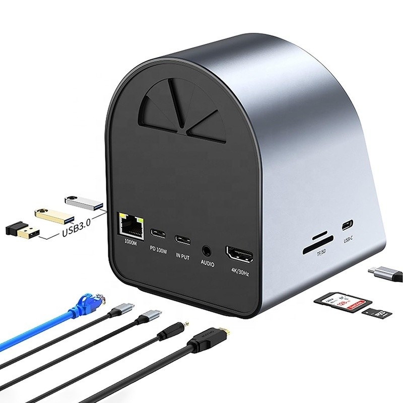 USB 3.1 10 w 1 Type-C Multiport Docking Station Hub z Gigabit Ethernet i 4K HD HDMI