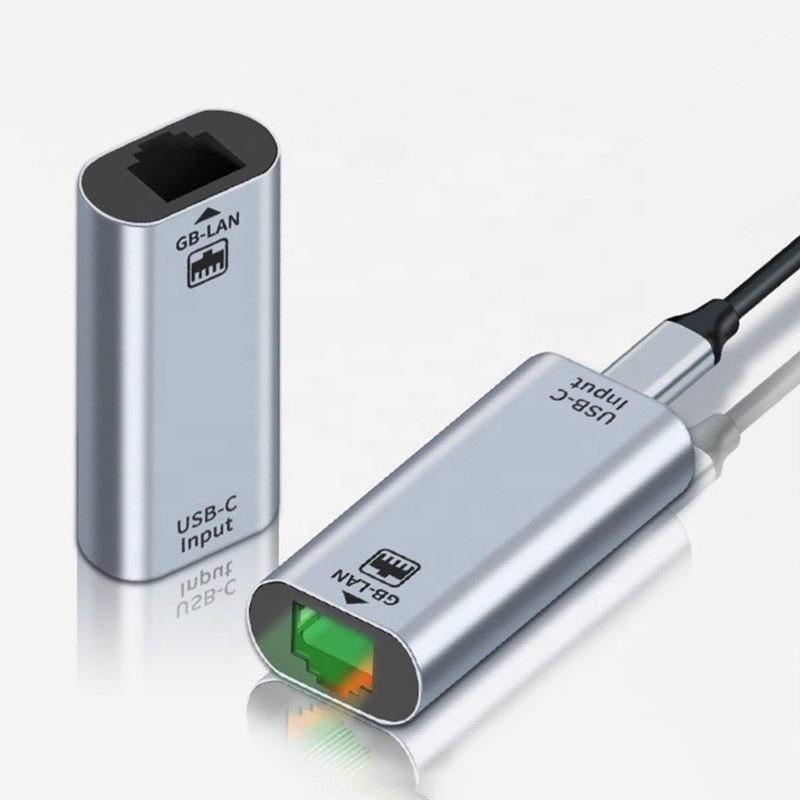 USB C Adapter z portem Ethernet 10/100/1000 Mbps Prędkość szybkiego połączenia sieciowego