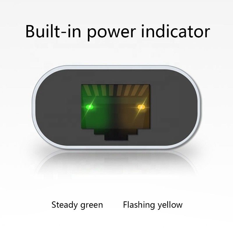 USB C Adapter z portem Ethernet 10/100/1000 Mbps Prędkość szybkiego połączenia sieciowego