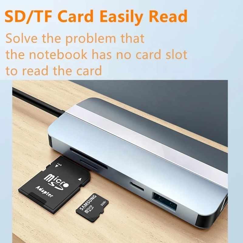 Mac Notebook 9 w 1 Type-C USB-C Hub z HDTV Multi Port Docking Station Adapter