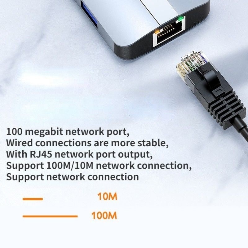 USB C Typ C Hub Multiport Dock Station z funkcją sieci ładowania transmisji wideo