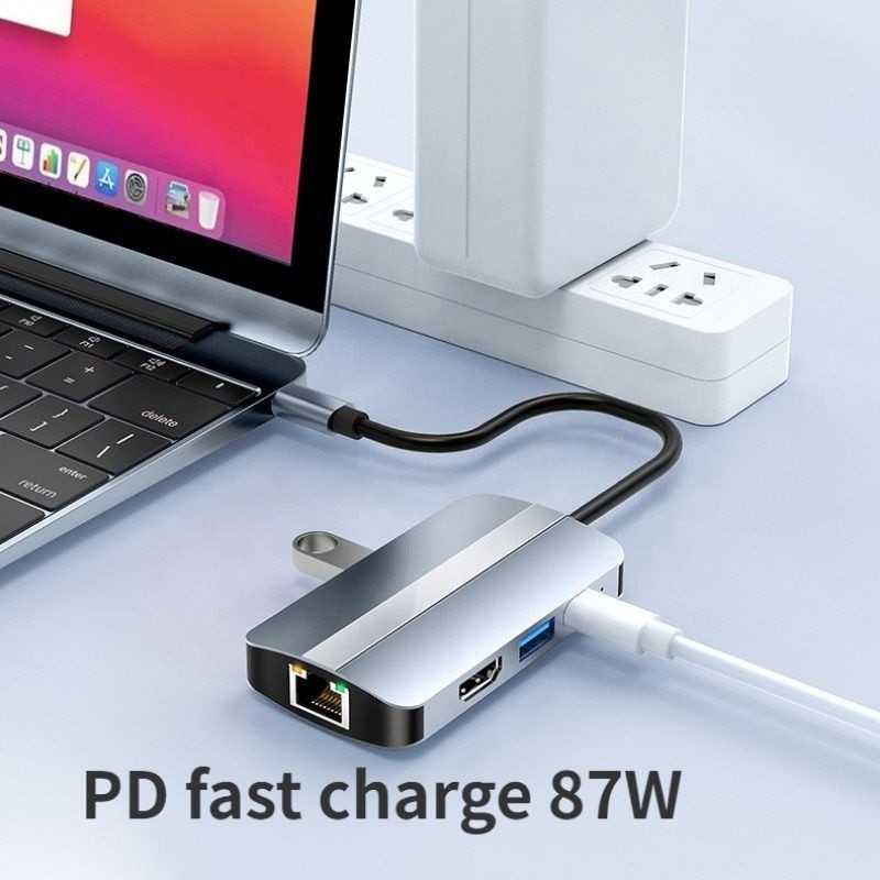 USB C Typ C Hub Multiport Dock Station z funkcją sieci ładowania transmisji wideo